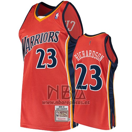 Camiseta Golden State Warriors Jason Richardson NO 23 2009-10 Hardwood Classics Naranja